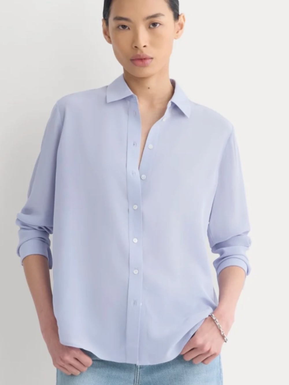 Everlane THE MUST-HAVE SHIRT IN WASHABLE SILK – Size 0